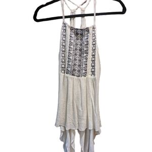 Flowy Boho Cream and Black Tank Top